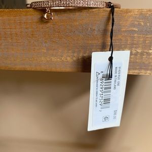 Coach Signature Rose Gold Pave Bar Hinged Bangle ( NWT)